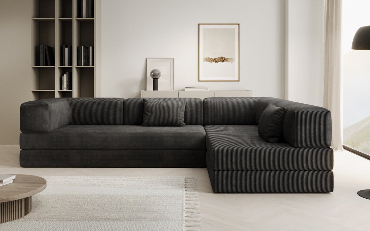Designer Sofa Lazy L in Corduroy