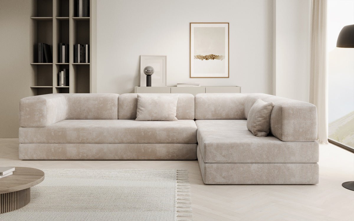 Designer Sofa Lazy L in Corduroy