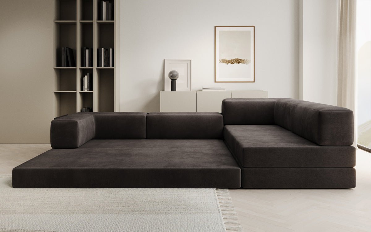 Designer Sofa Lazy L in Fluweel