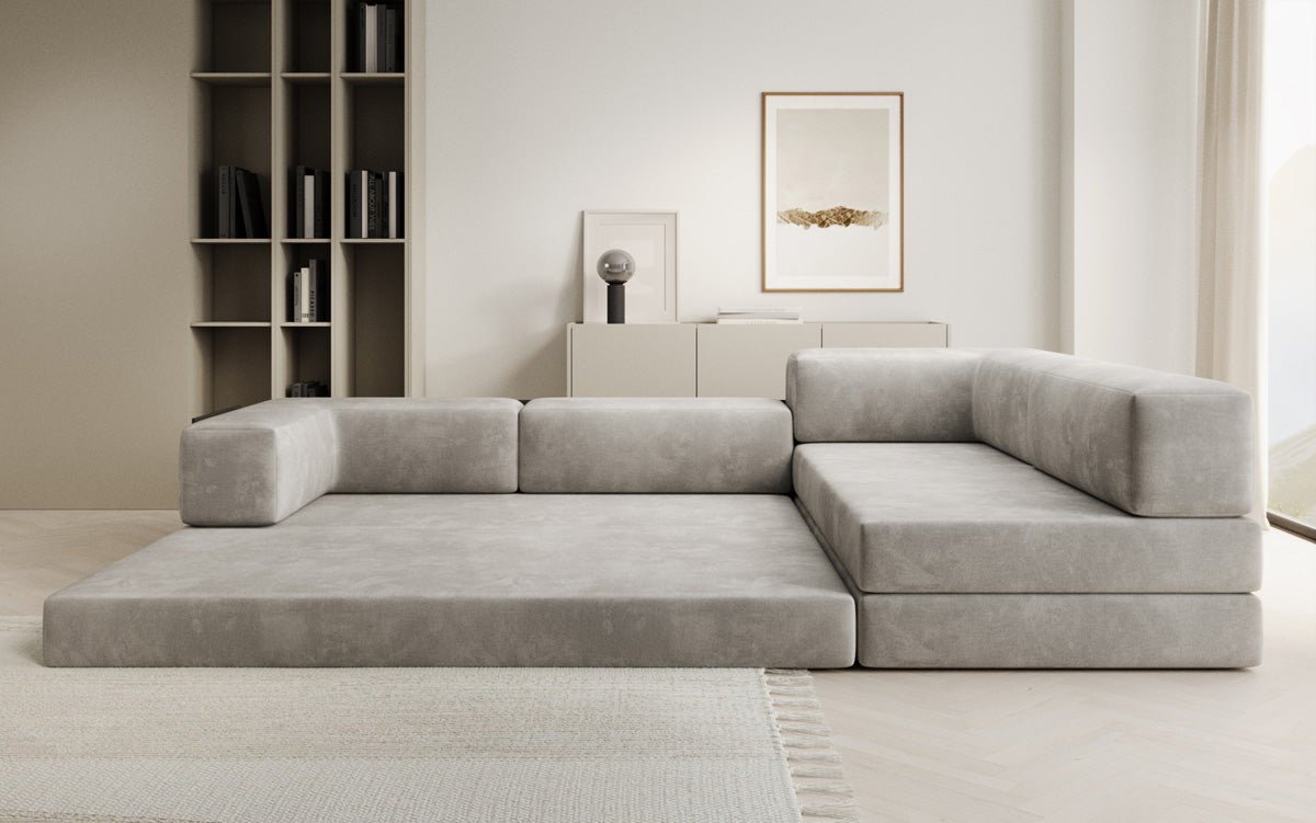 Designer Sofa Lazy L in Fluweel