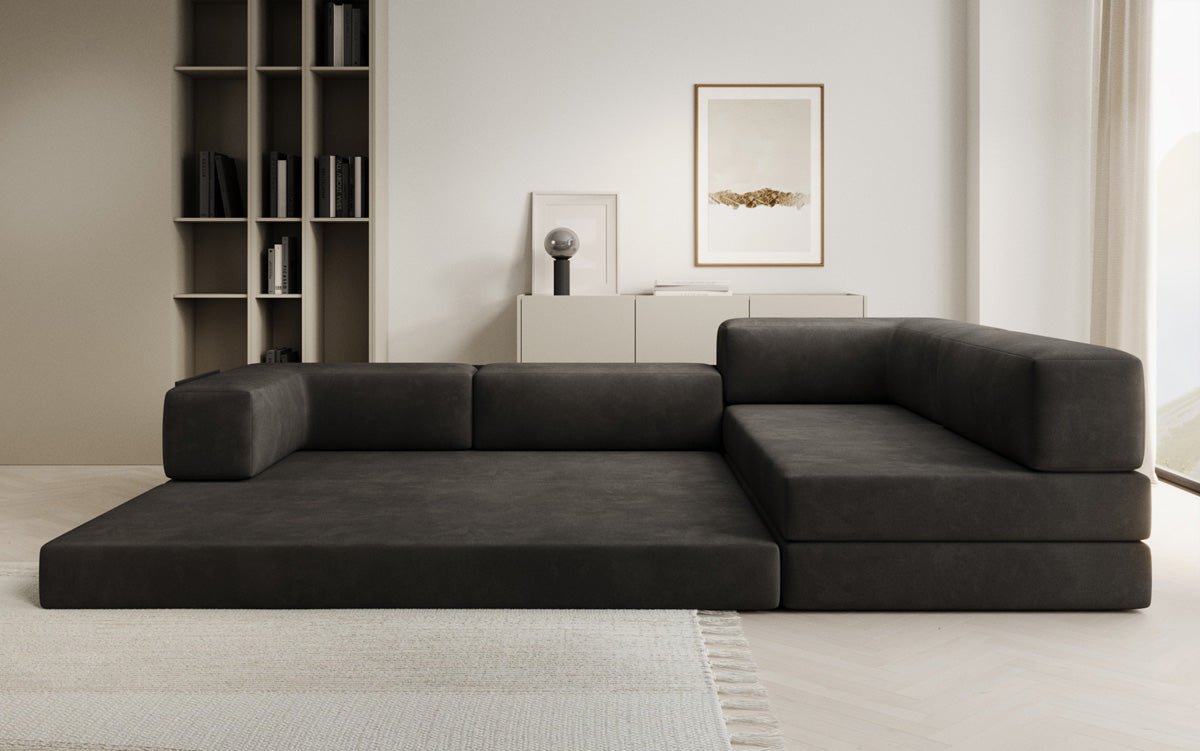 Designer Sofa Lazy L in Fluweel