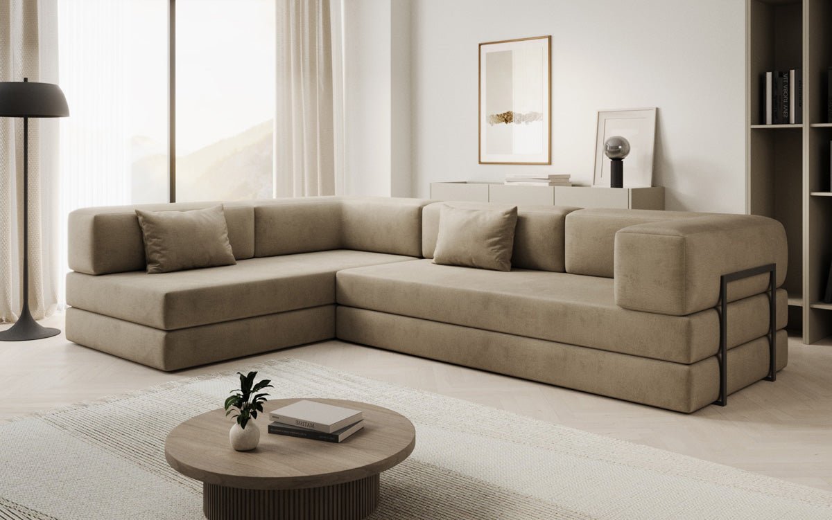 Designer Sofa Lazy L in Fluweel