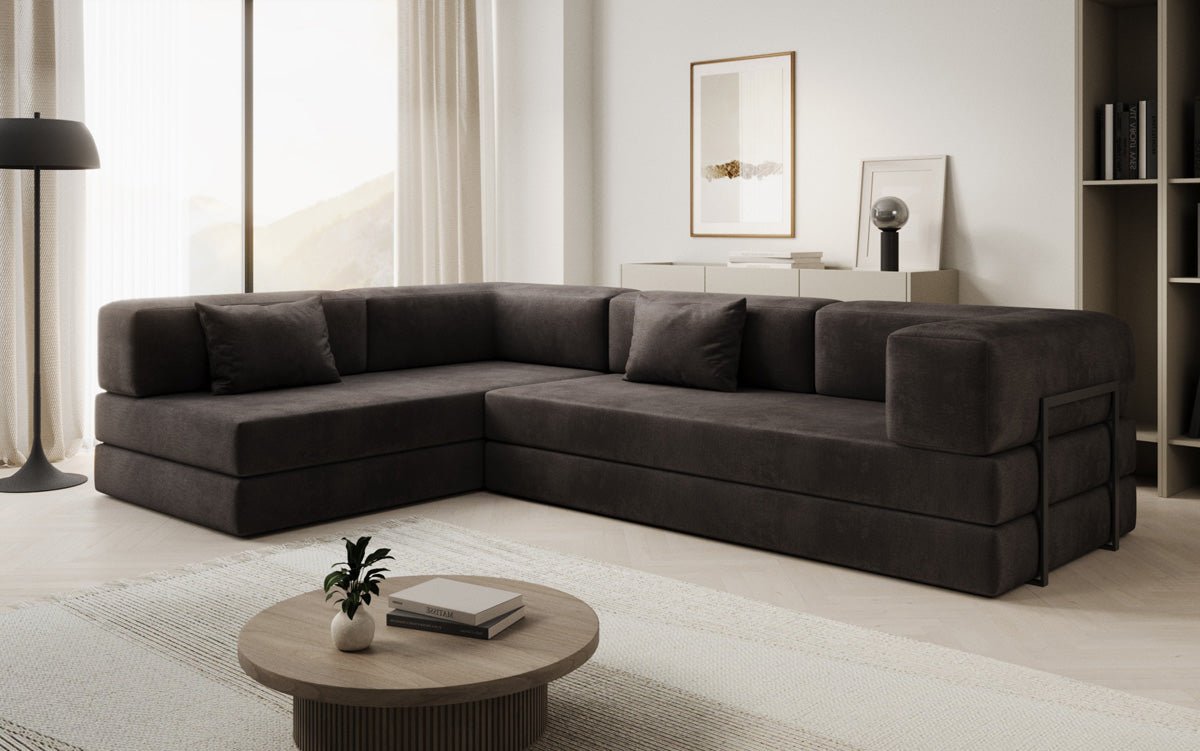 Designer Sofa Lazy L in Fluweel
