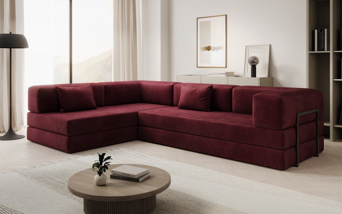 Designer Sofa Lazy L in Fluweel