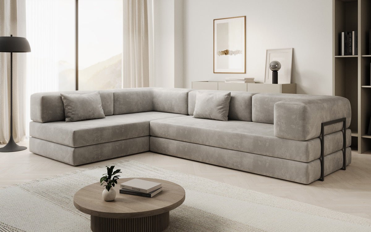 Designer Sofa Lazy L in Fluweel
