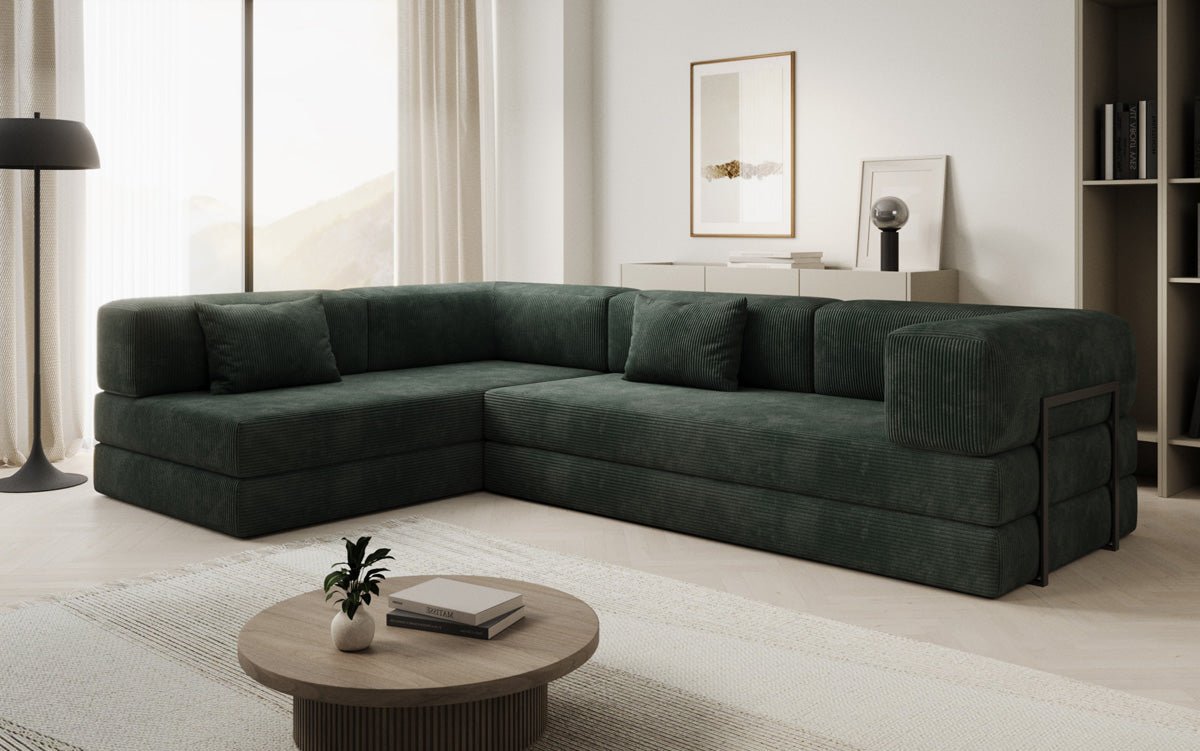 Designer Sofa Lazy L in Corduroy