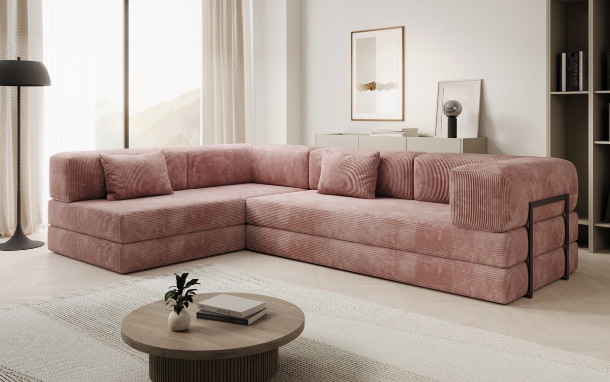 Designer Sofa Lazy L in Corduroy