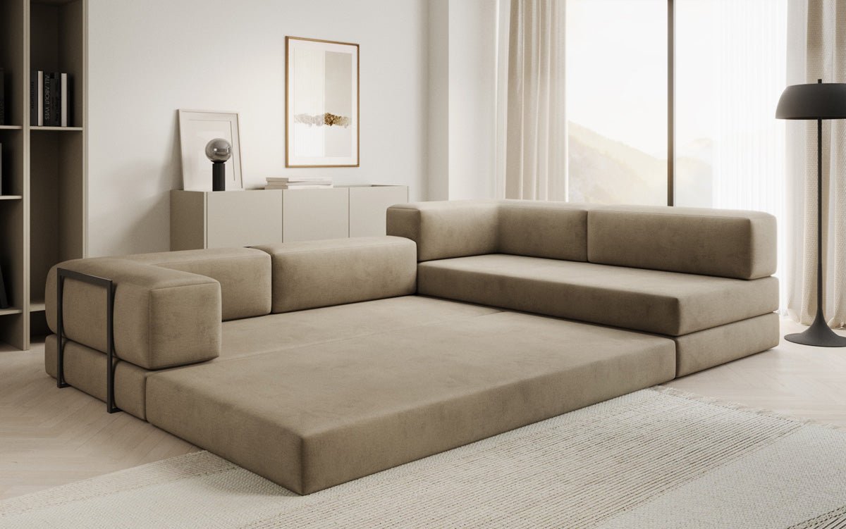 Designer Sofa Lazy L in Fluweel
