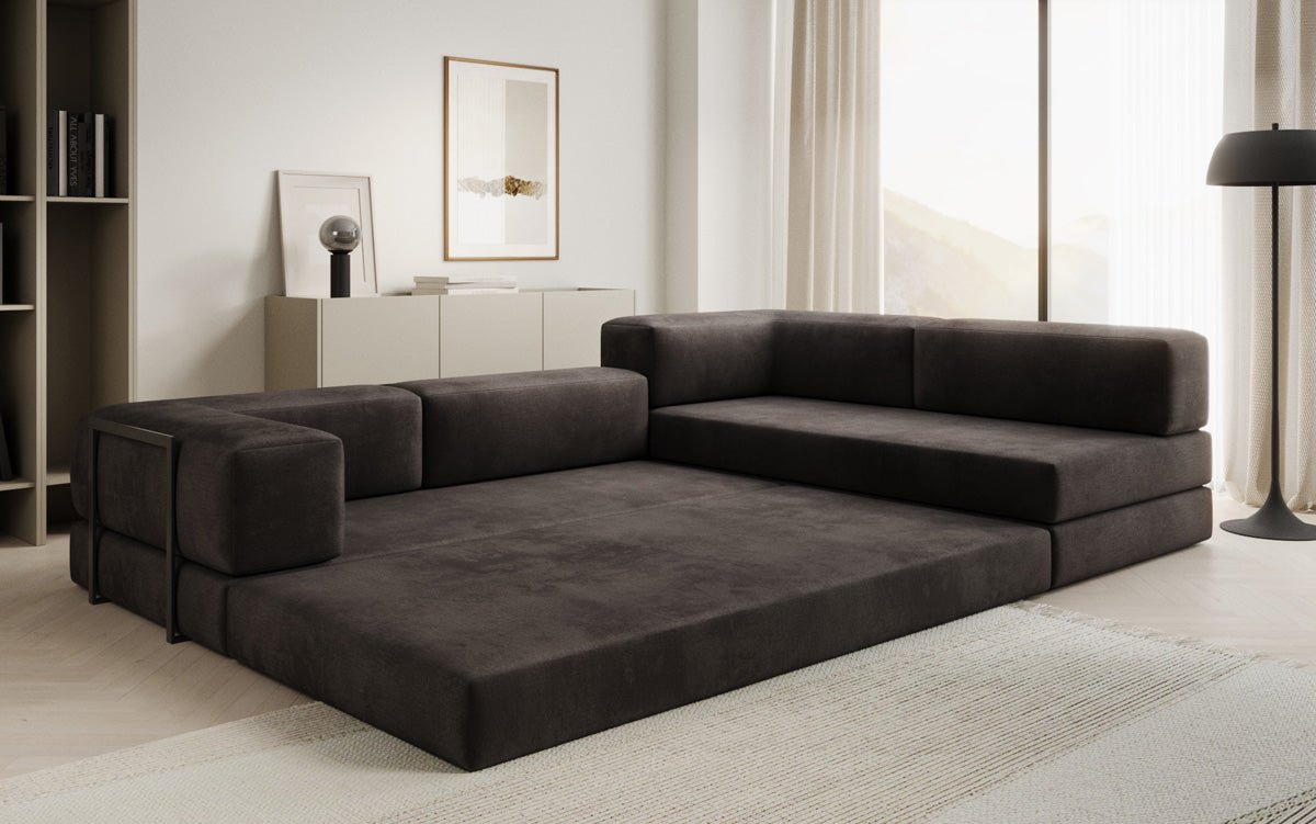 Designer Sofa Lazy L in Fluweel