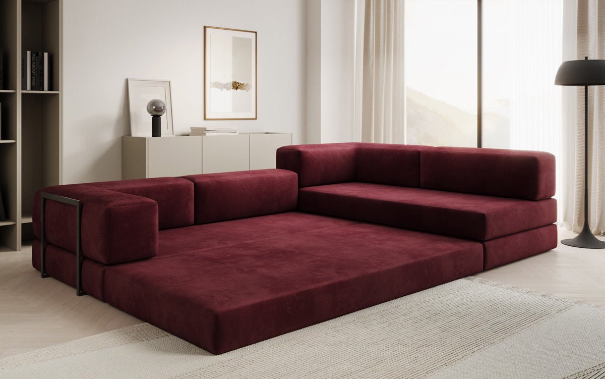 Designer Sofa Lazy L in Fluweel