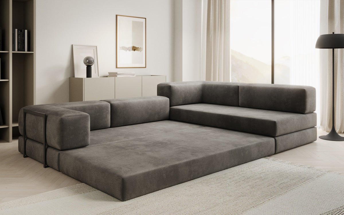 Designer Sofa Lazy L in Fluweel