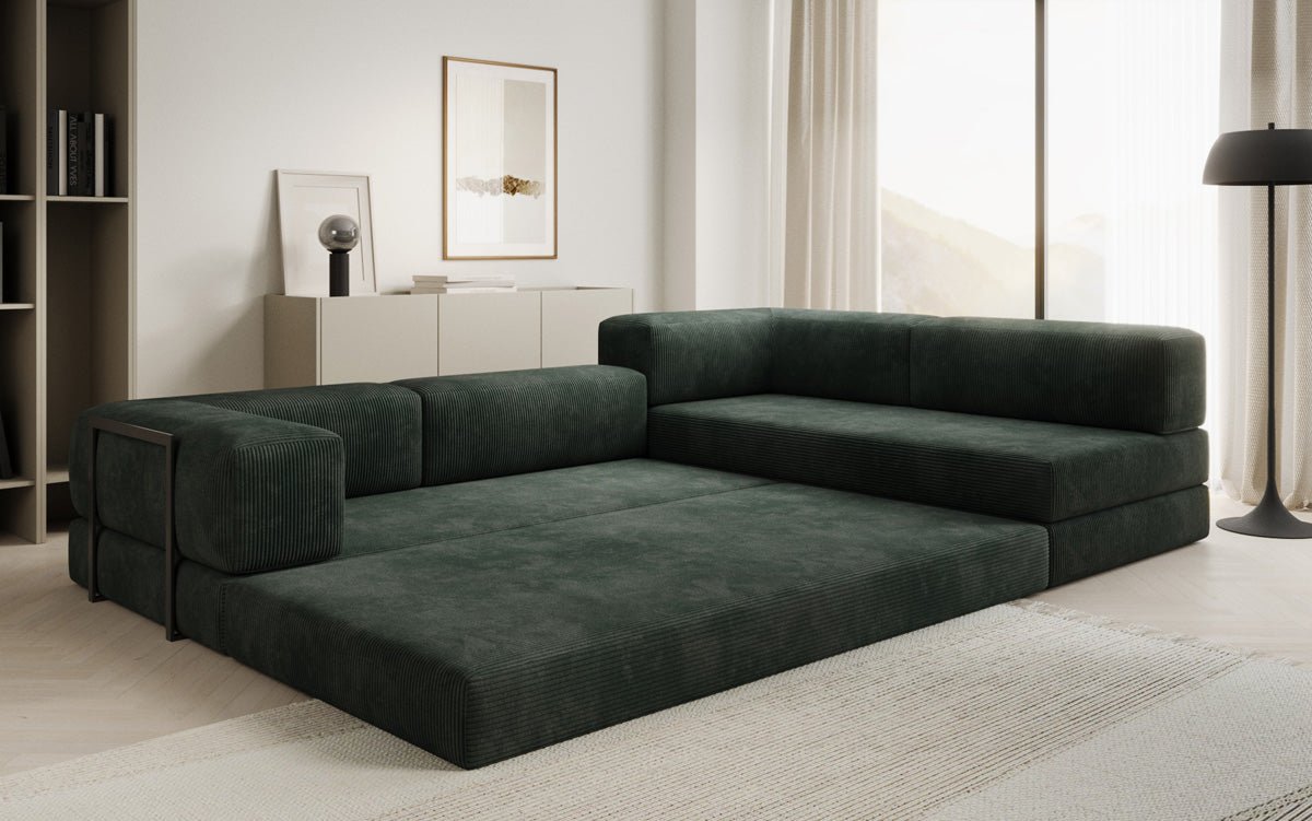 Designer Sofa Lazy L in Corduroy