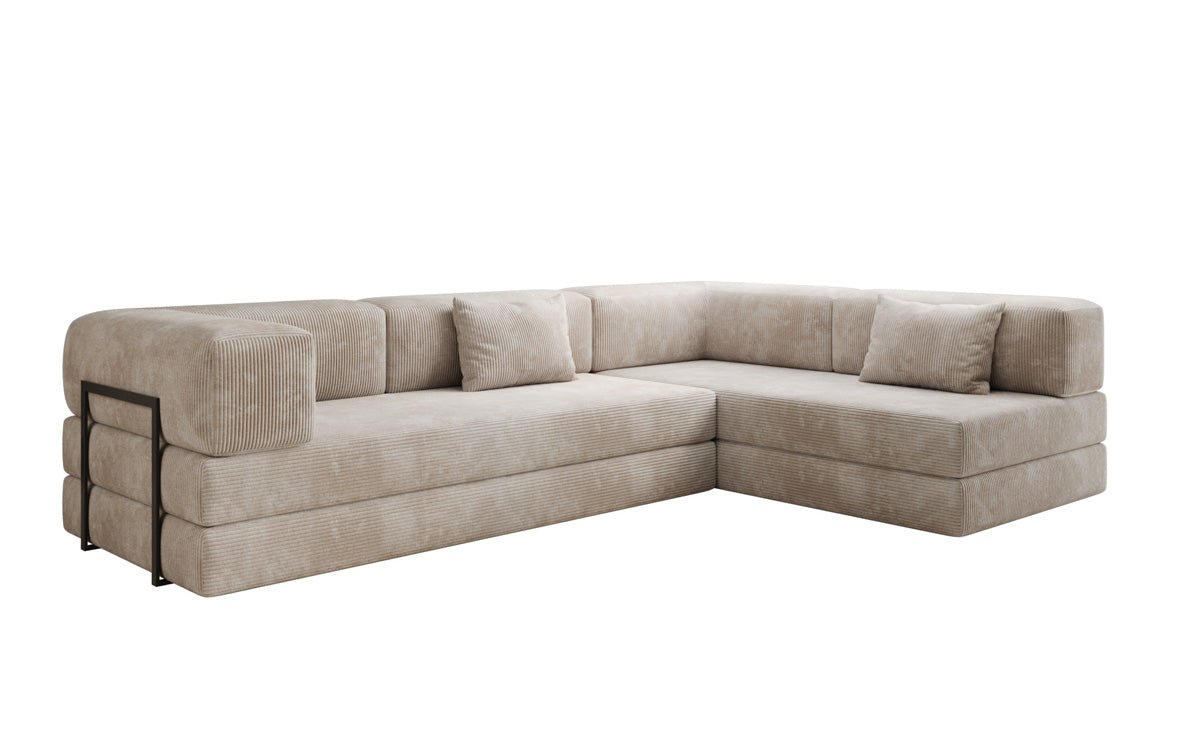 Designer Sofa Lazy L in Corduroy