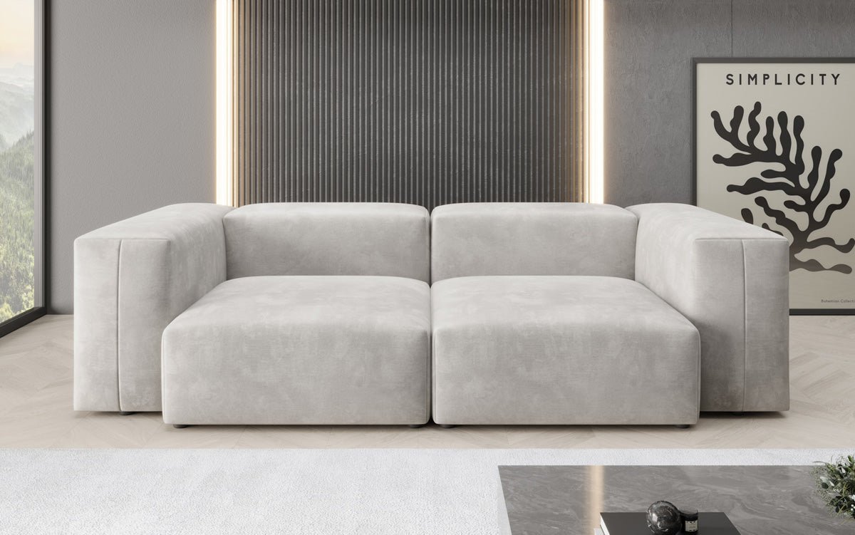 Designer 2-zits bank Snug in Fluweel