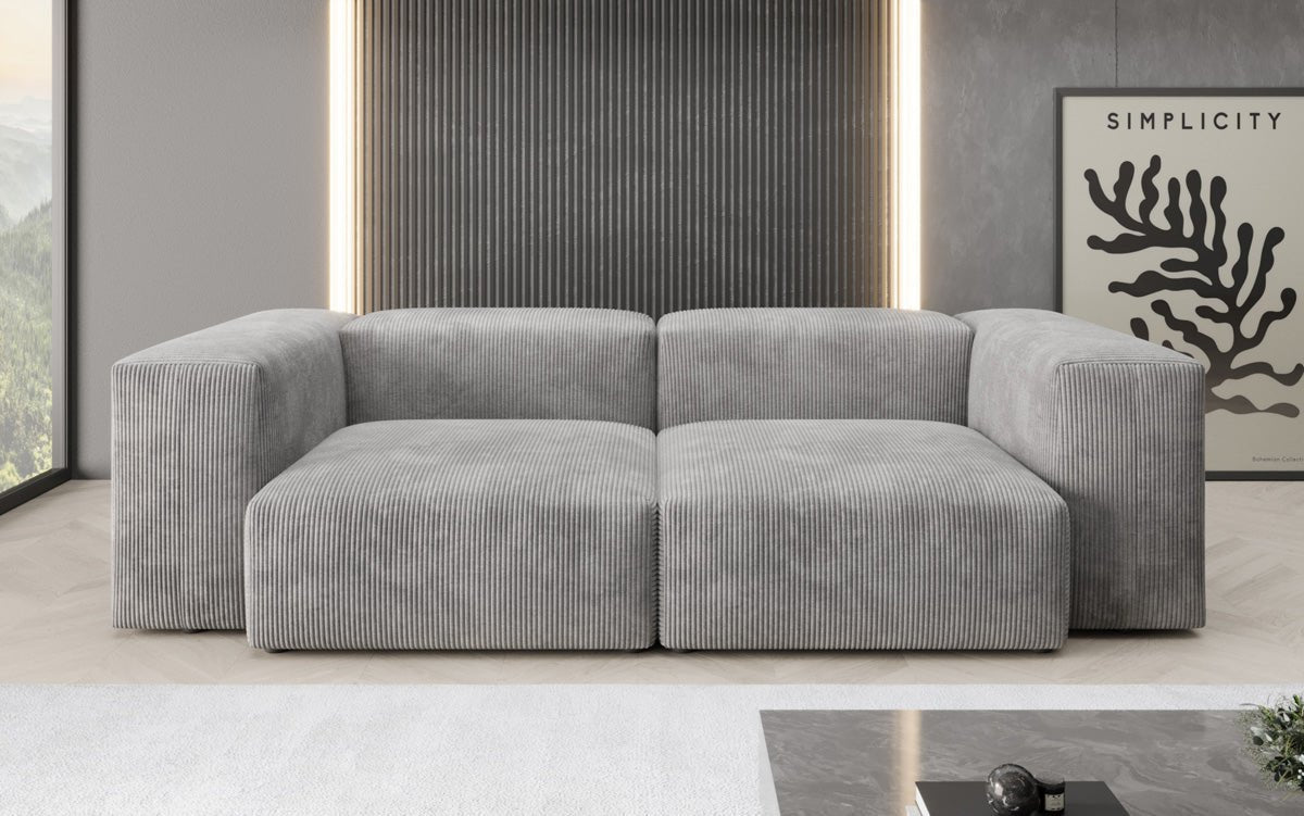 Designer 2-seater Snug sofa in corduroy