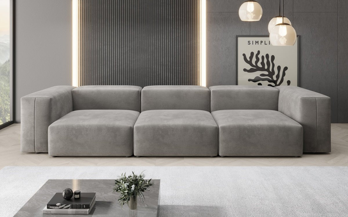 Ontwerper 3-zits bank Snug in Fluweel