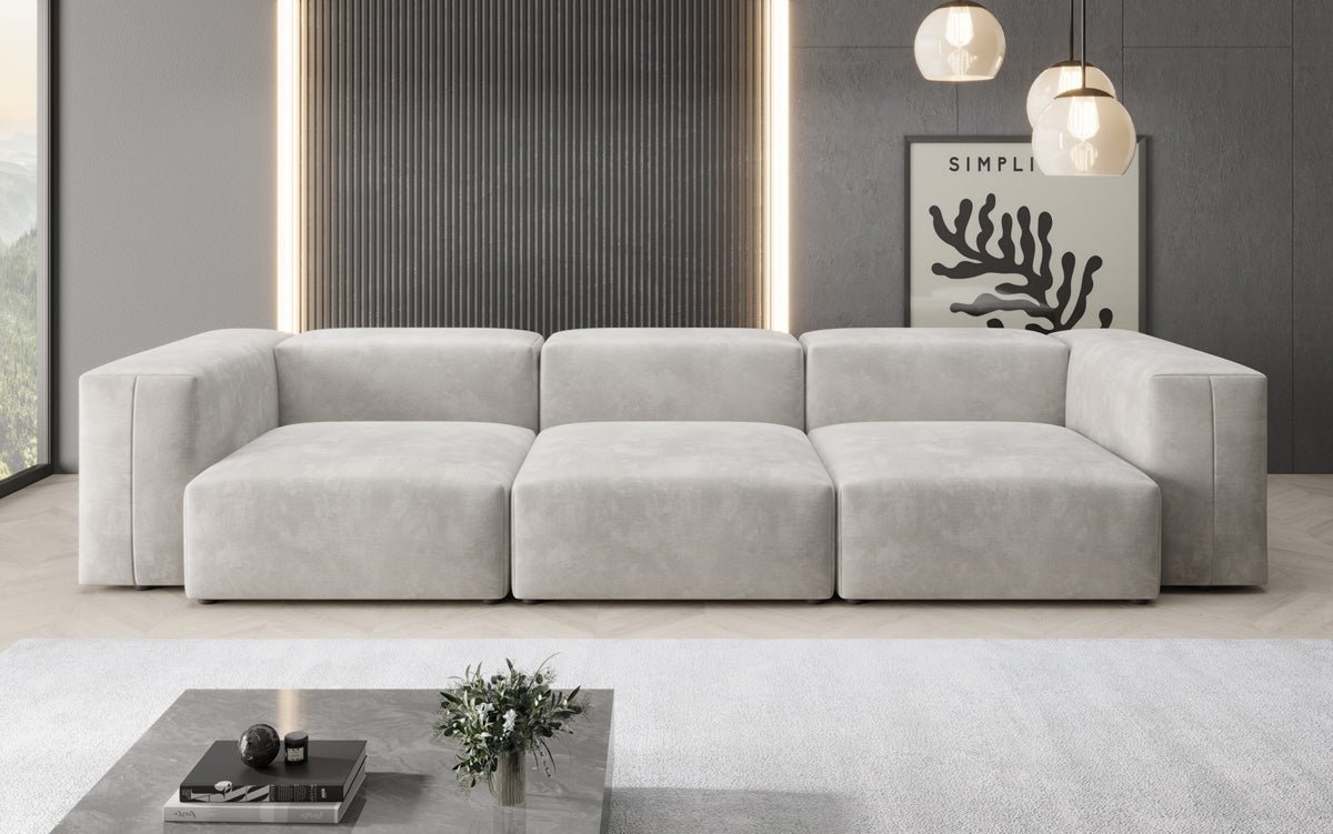 Ontwerper 3-zits bank Snug in Fluweel