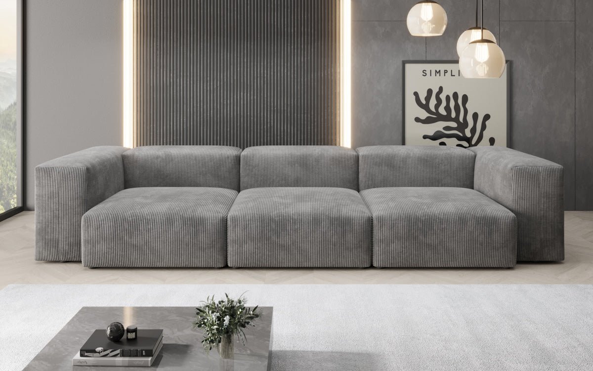 Designer 2-seater Snug sofa in corduroy