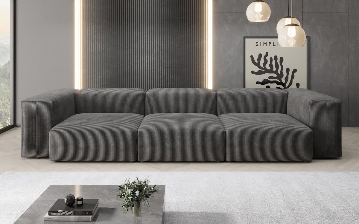 Designer 2-seater Snug sofa in corduroy
