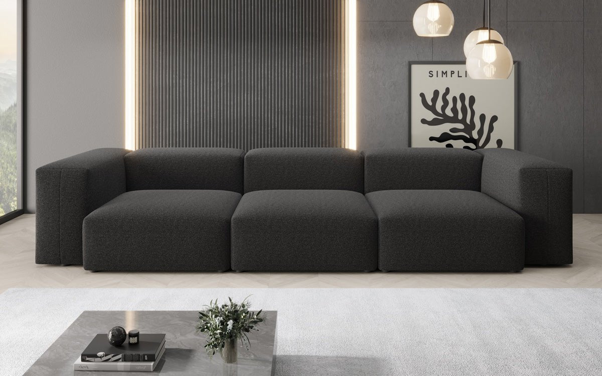 Ontwerper 3-zits bank Snug in Bouclé