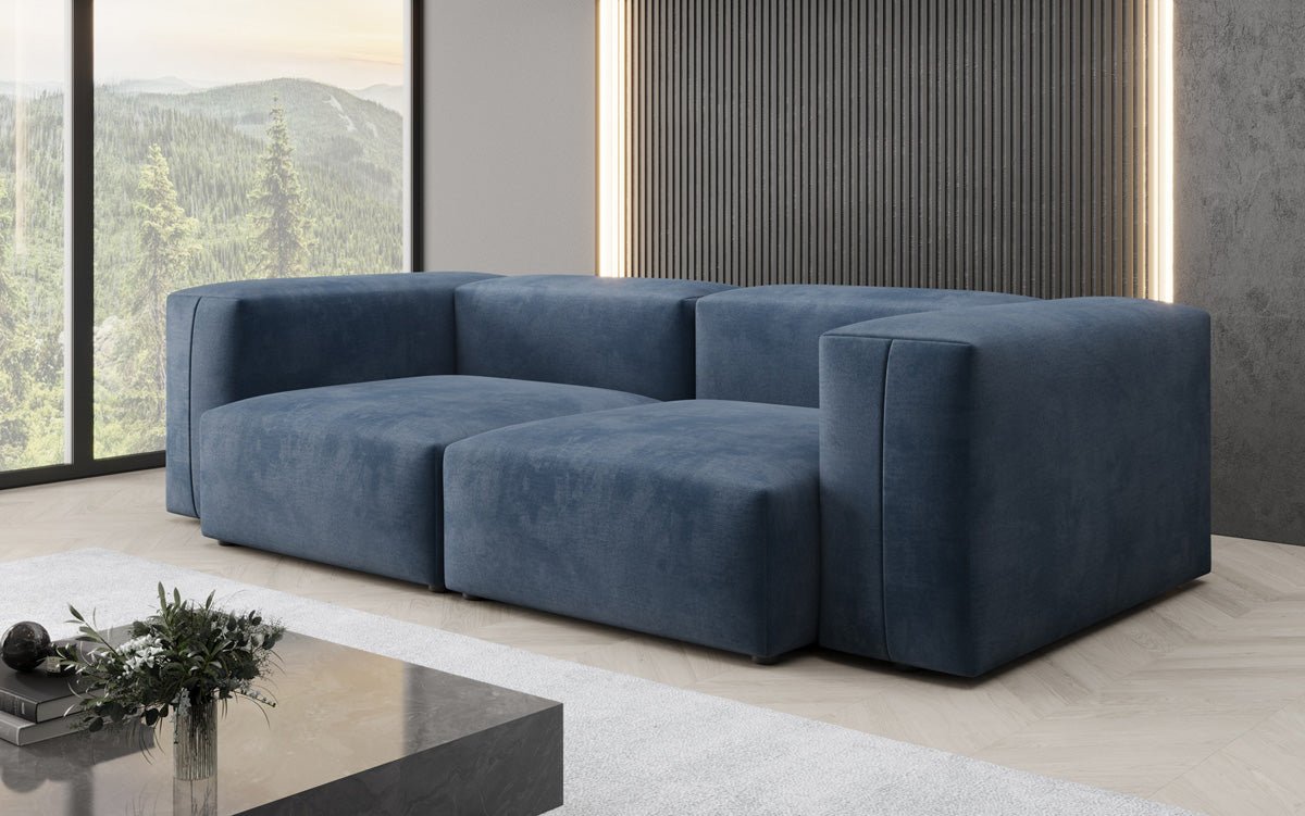 Designer 2-zits bank Snug in Fluweel