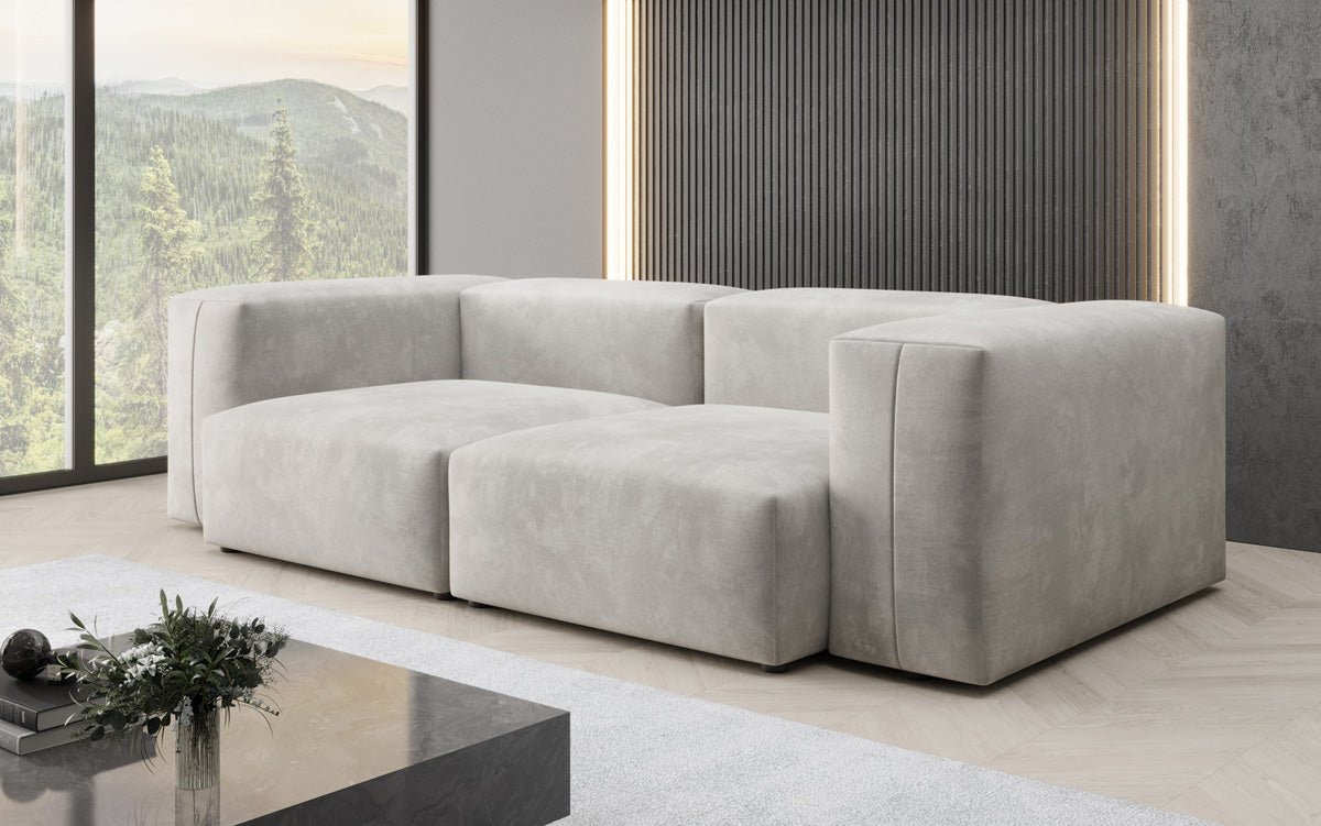 Designer 2-zits bank Snug in Fluweel