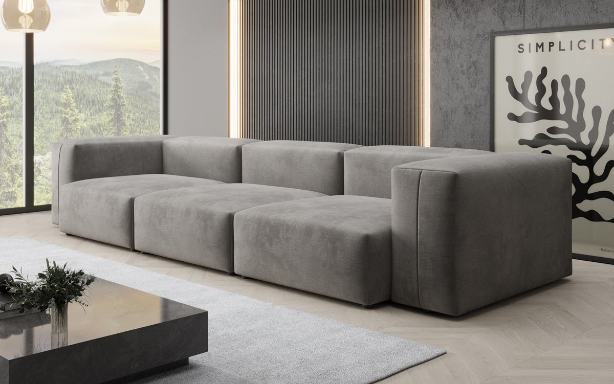 Ontwerper 3-zits bank Snug in Fluweel
