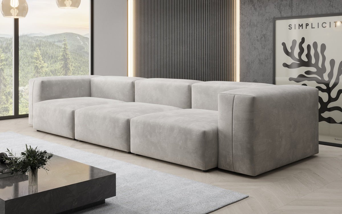 Ontwerper 3-zits bank Snug in Fluweel