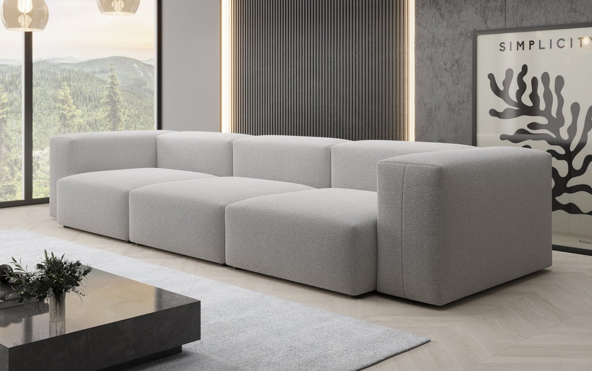 Ontwerper 3-zits bank Snug in Bouclé