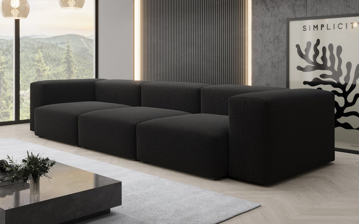 Ontwerper 3-zits bank Snug in Bouclé