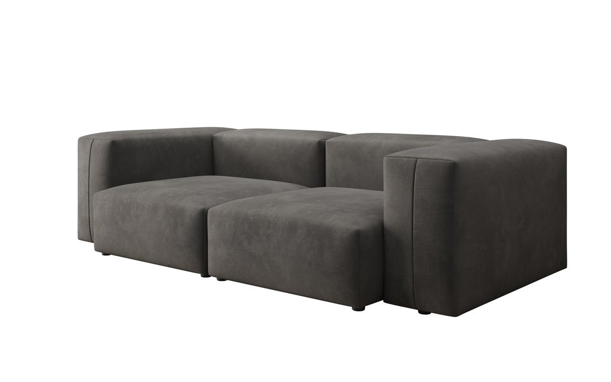 Designer 2-zits bank Snug in Fluweel