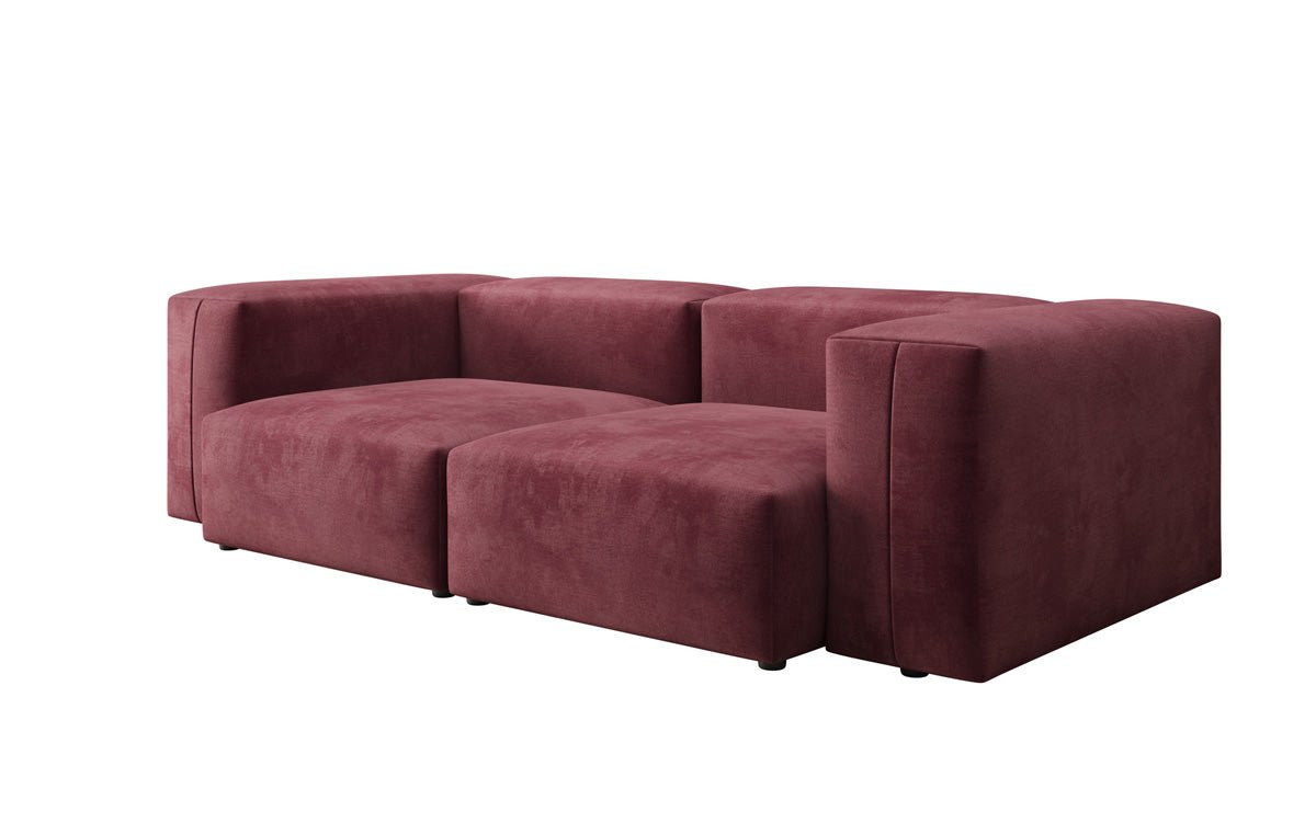 Designer 2-zits bank Snug in Fluweel
