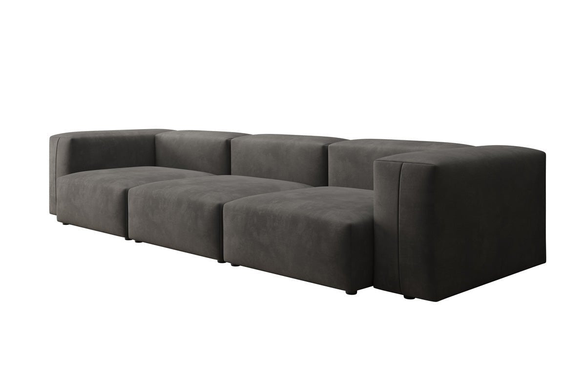 Ontwerper 3-zits bank Snug in Fluweel