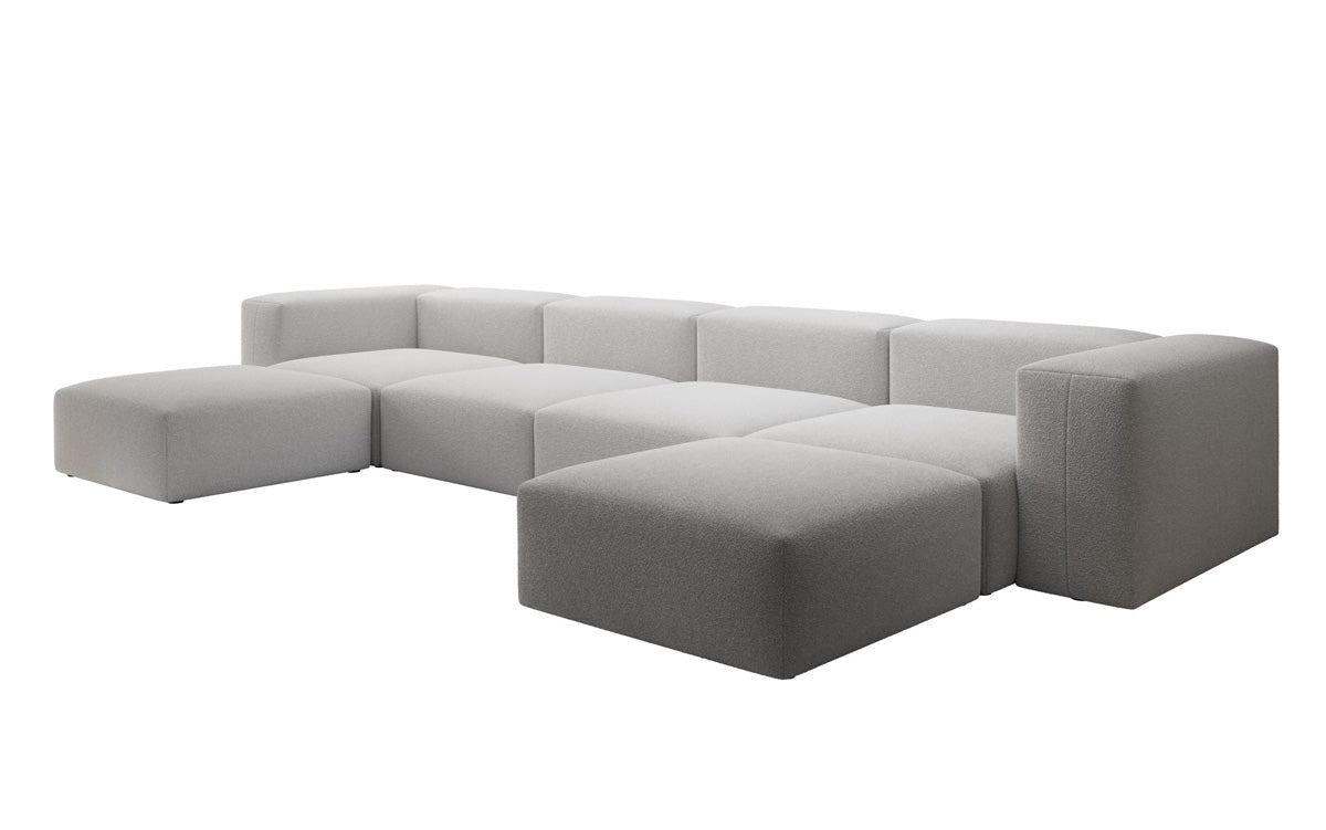 Designer U Sofa Snug in Bouclé