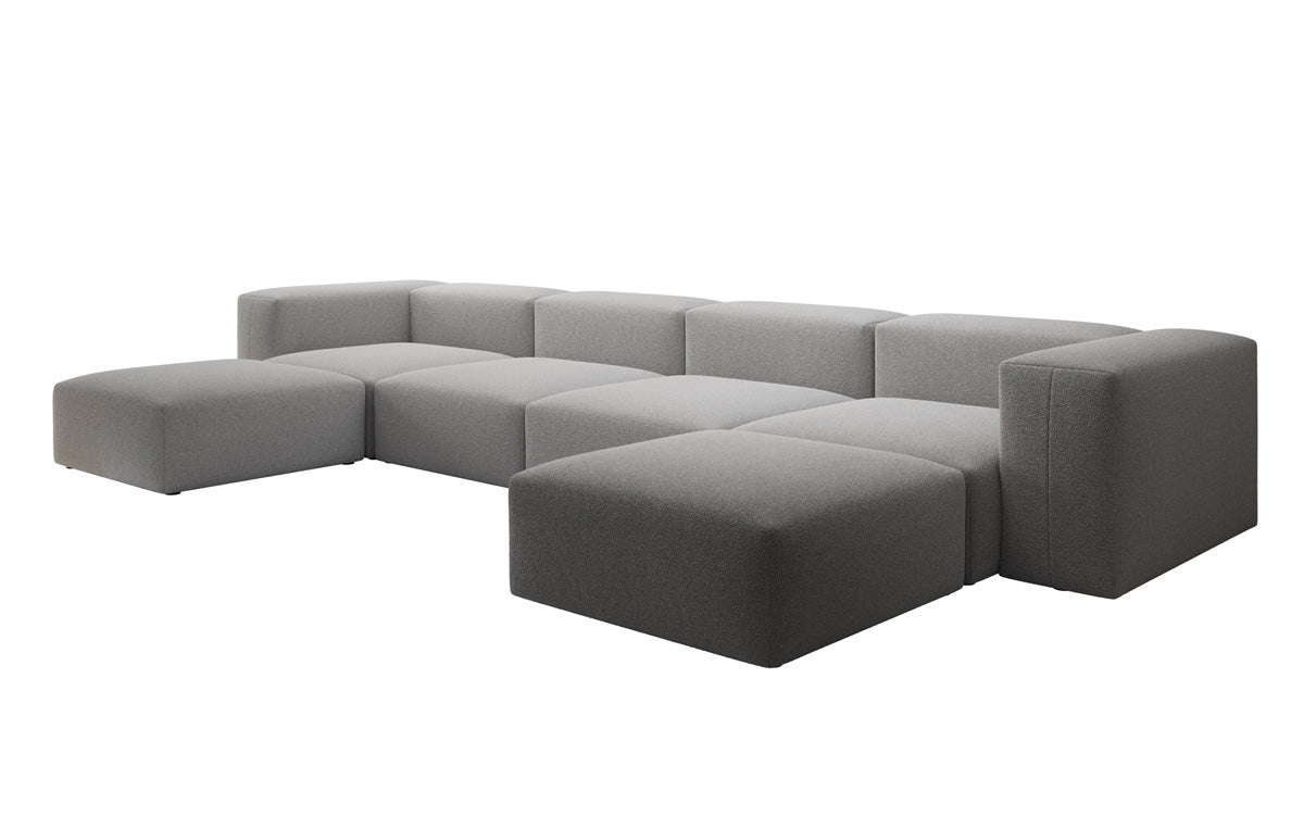 Designer U Sofa Snug in Bouclé
