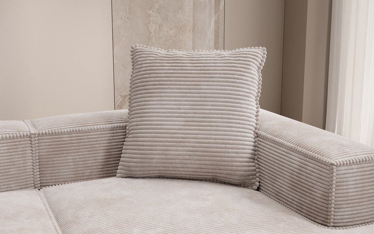 Zierkissen Lesley 60x60 in Ribstof