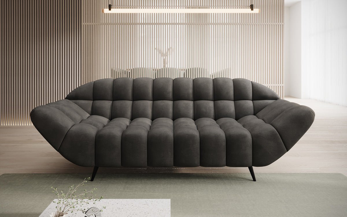 Designer 2-zits bank Amora in Fluweel