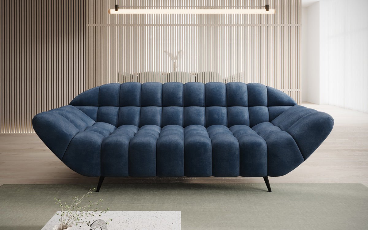 Designer 2-zits bank Amora in Fluweel