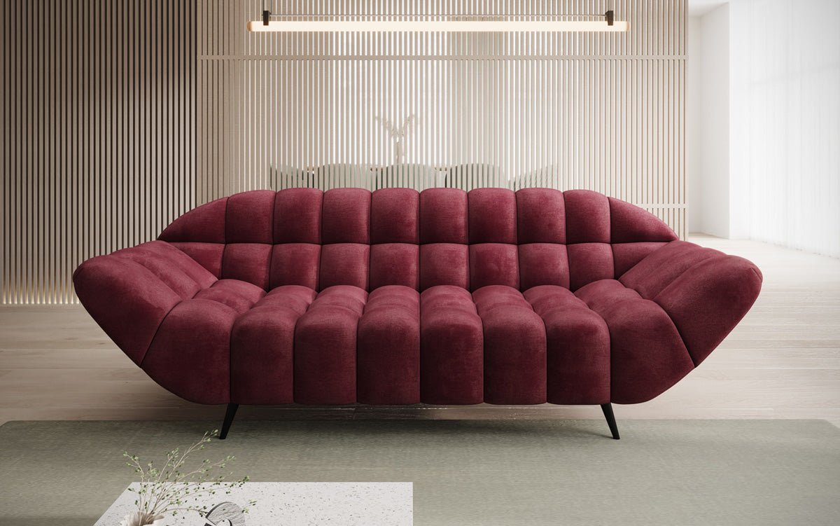 Designer 2-zits bank Amora in Fluweel