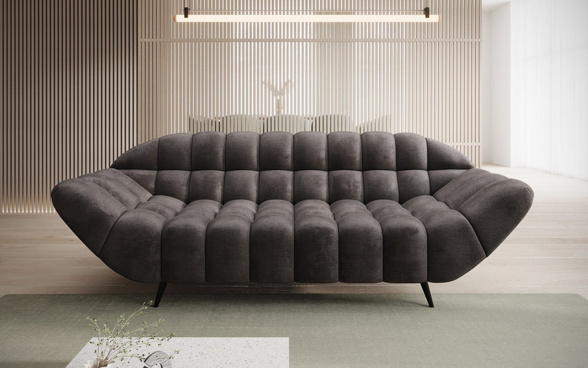 Designer 2-zits bank Amora in Fluweel
