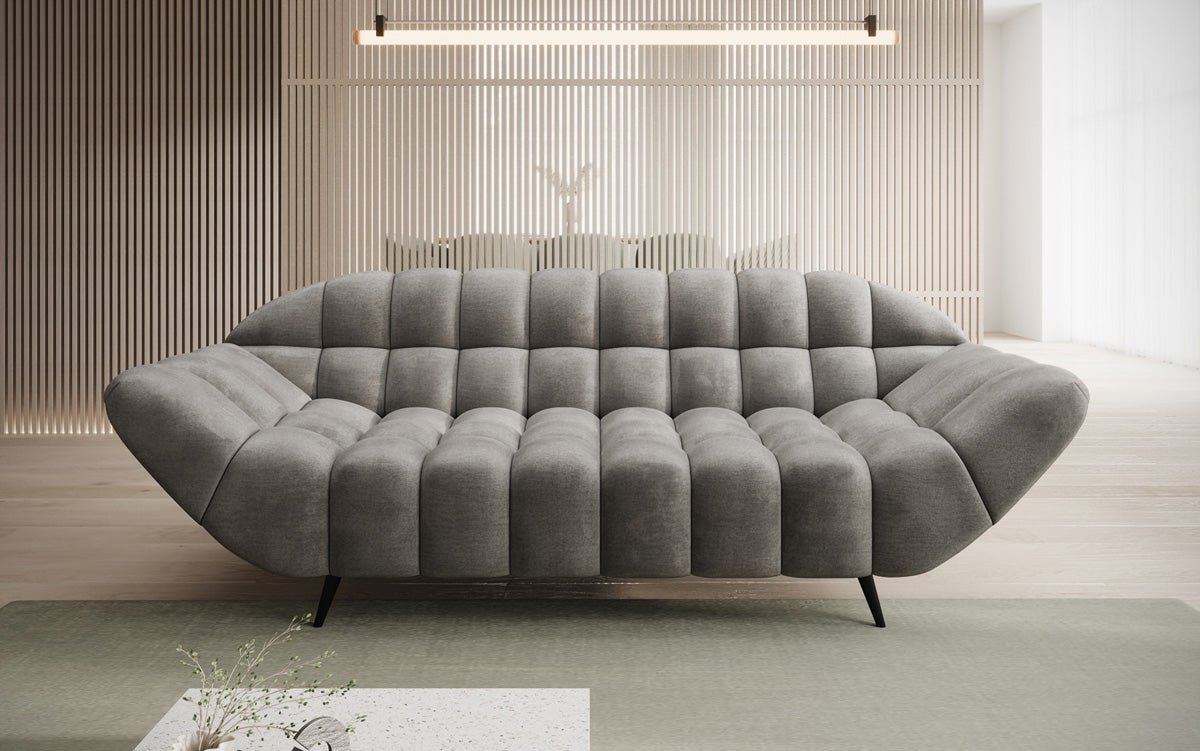 Designer 2-zits bank Amora in Fluweel
