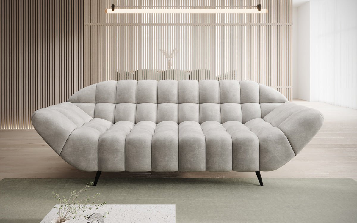 Designer 2-zits bank Amora in Fluweel