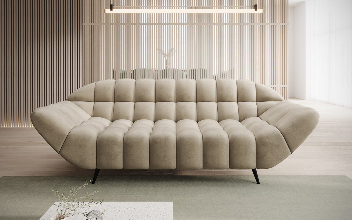 Designer 2-zits bank Amora in Fluweel