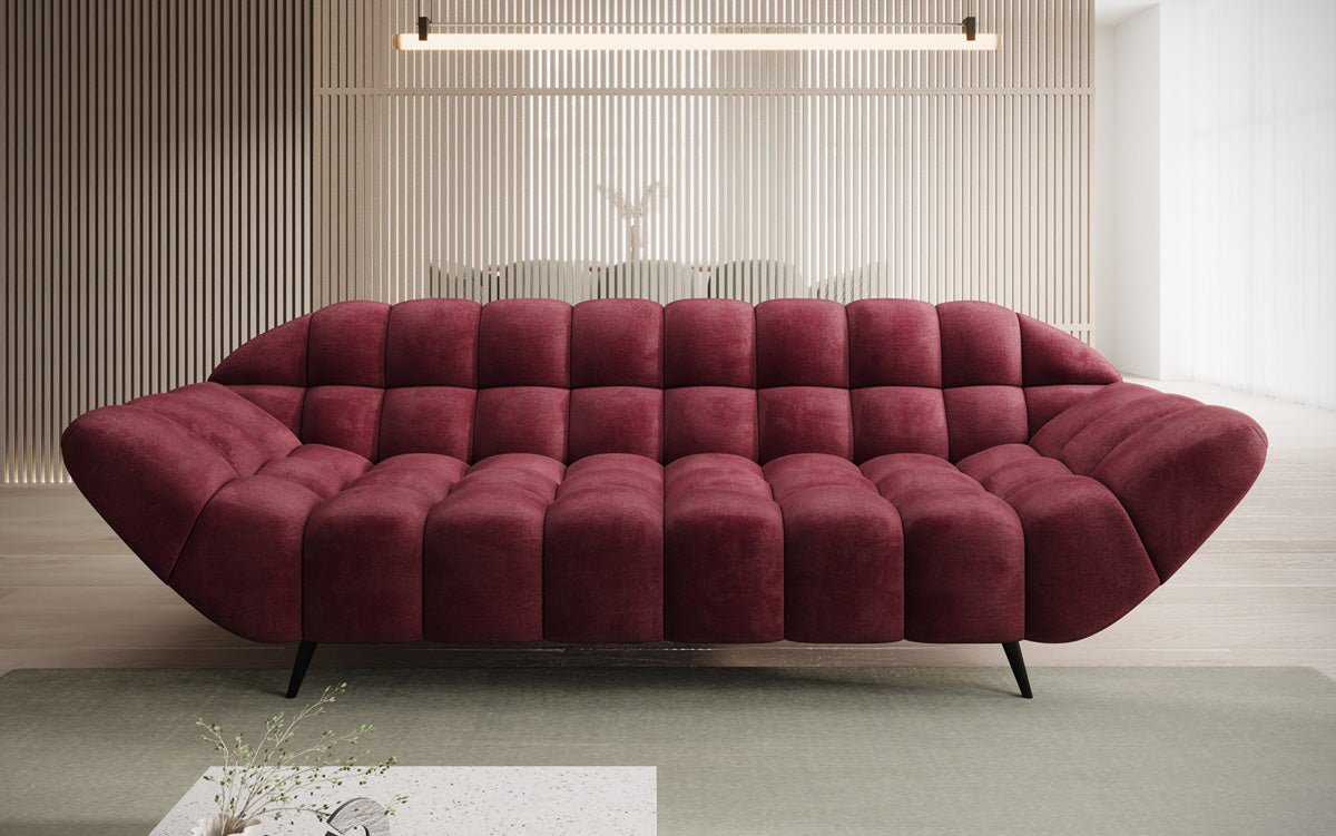 Designersofa 3-zits Amora in Fluweel