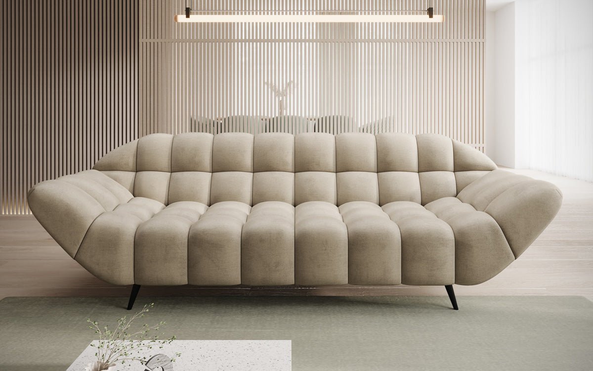 Designersofa 3-zits Amora in Fluweel