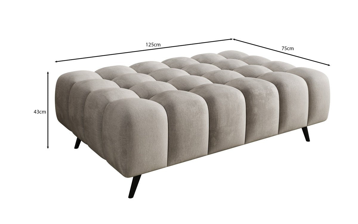 Beistellhocker Amora in Fluweel