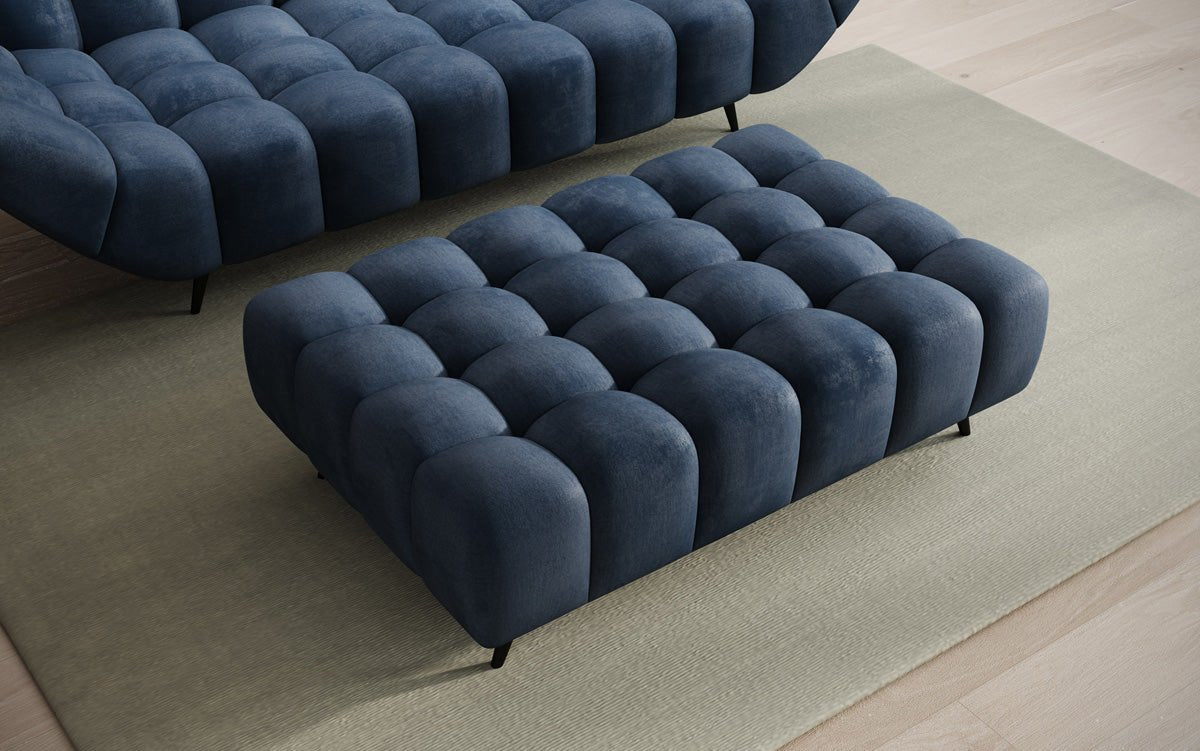 Beistellhocker Amora in Fluweel