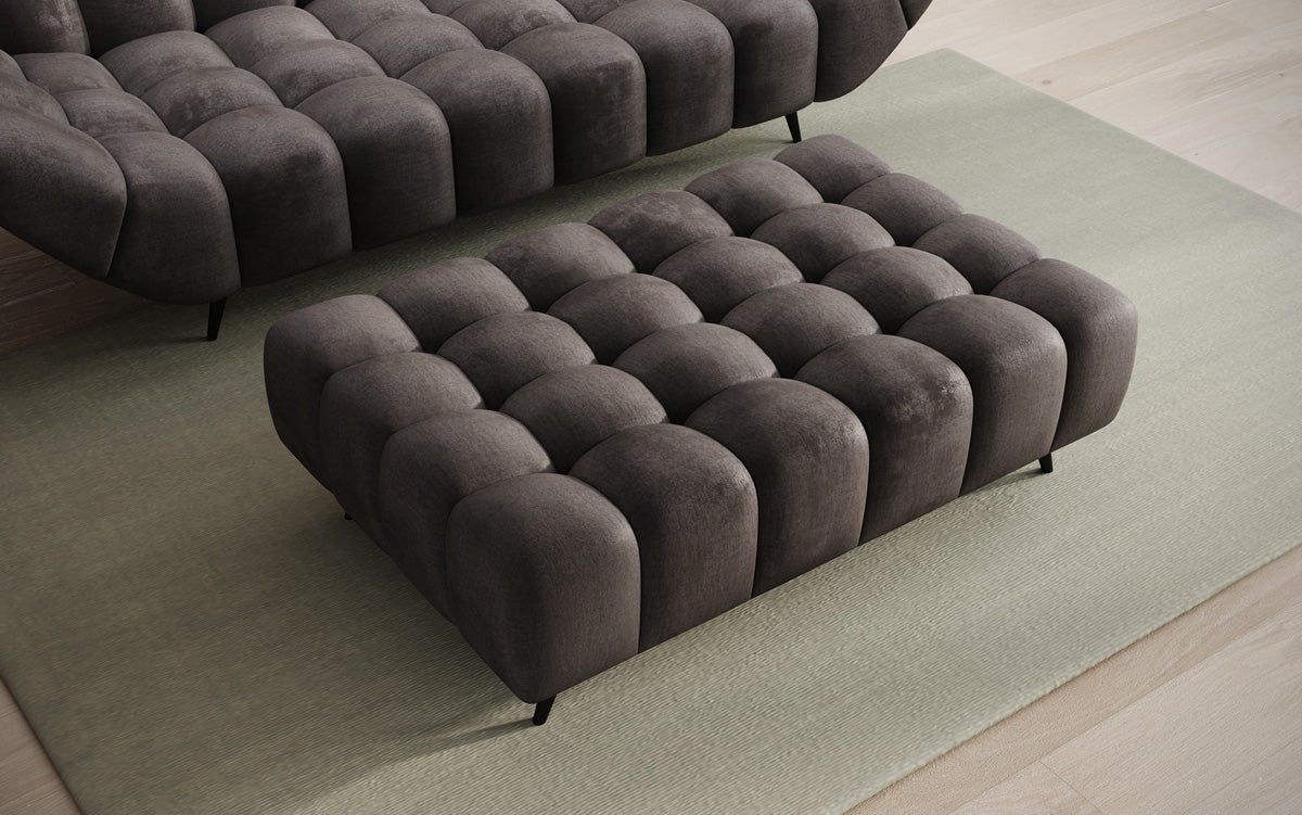 Beistellhocker Amora in Fluweel