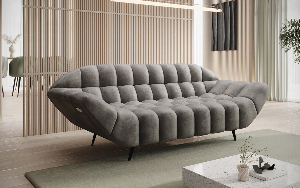 Designer 2-zits bank Amora in Fluweel