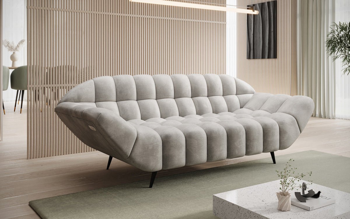 Designer 2-zits bank Amora in Fluweel
